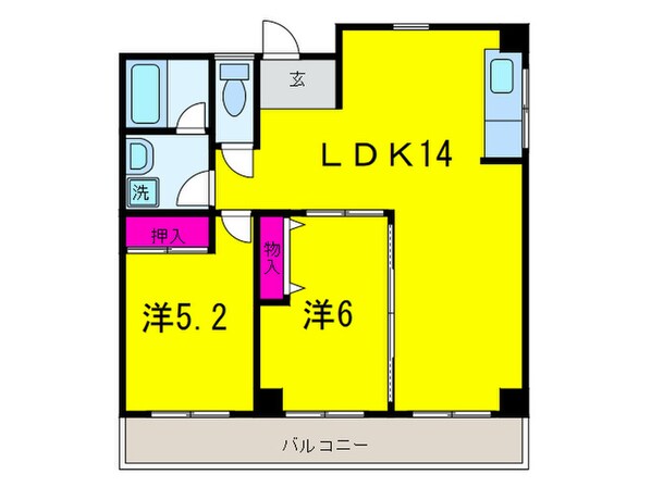 浜寺昭和ハイツの物件間取画像